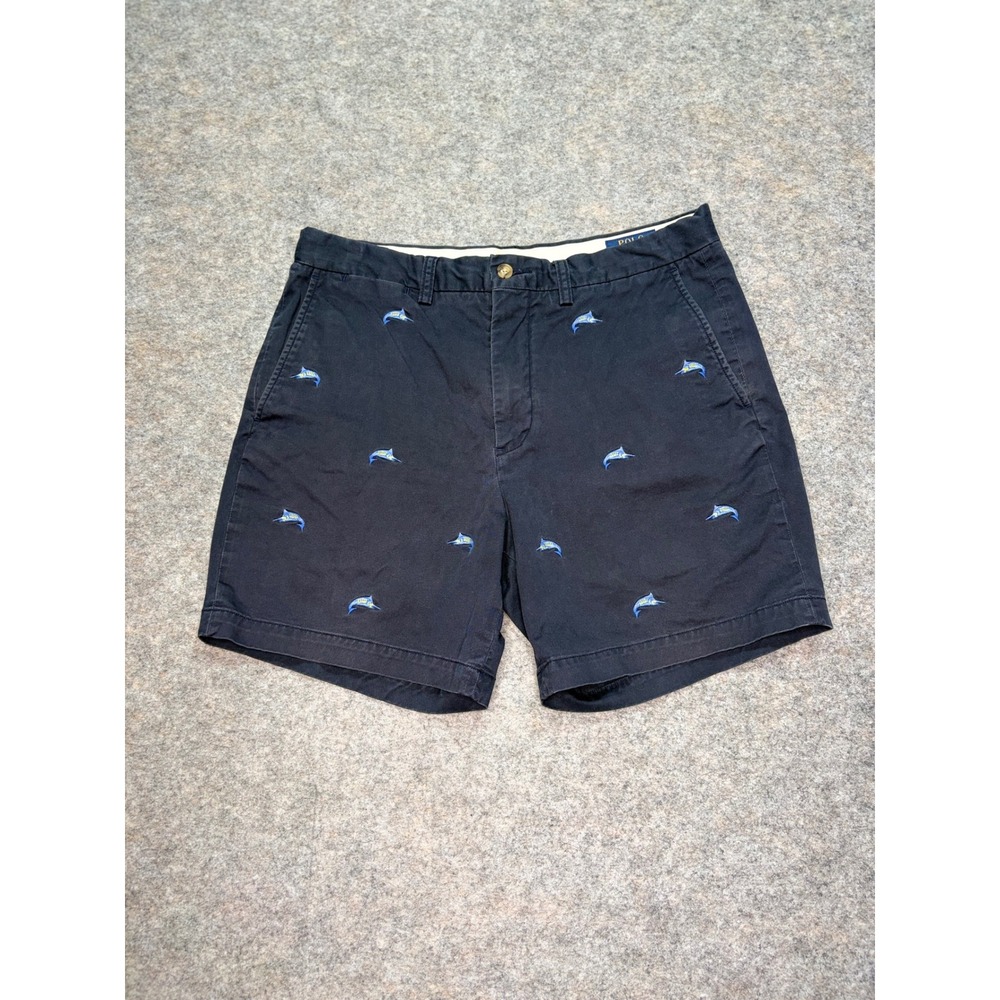 Polo Ralph Lauren‎ Men's Stretch Classic Fit Shorts Marlin Embroidered Size 32
